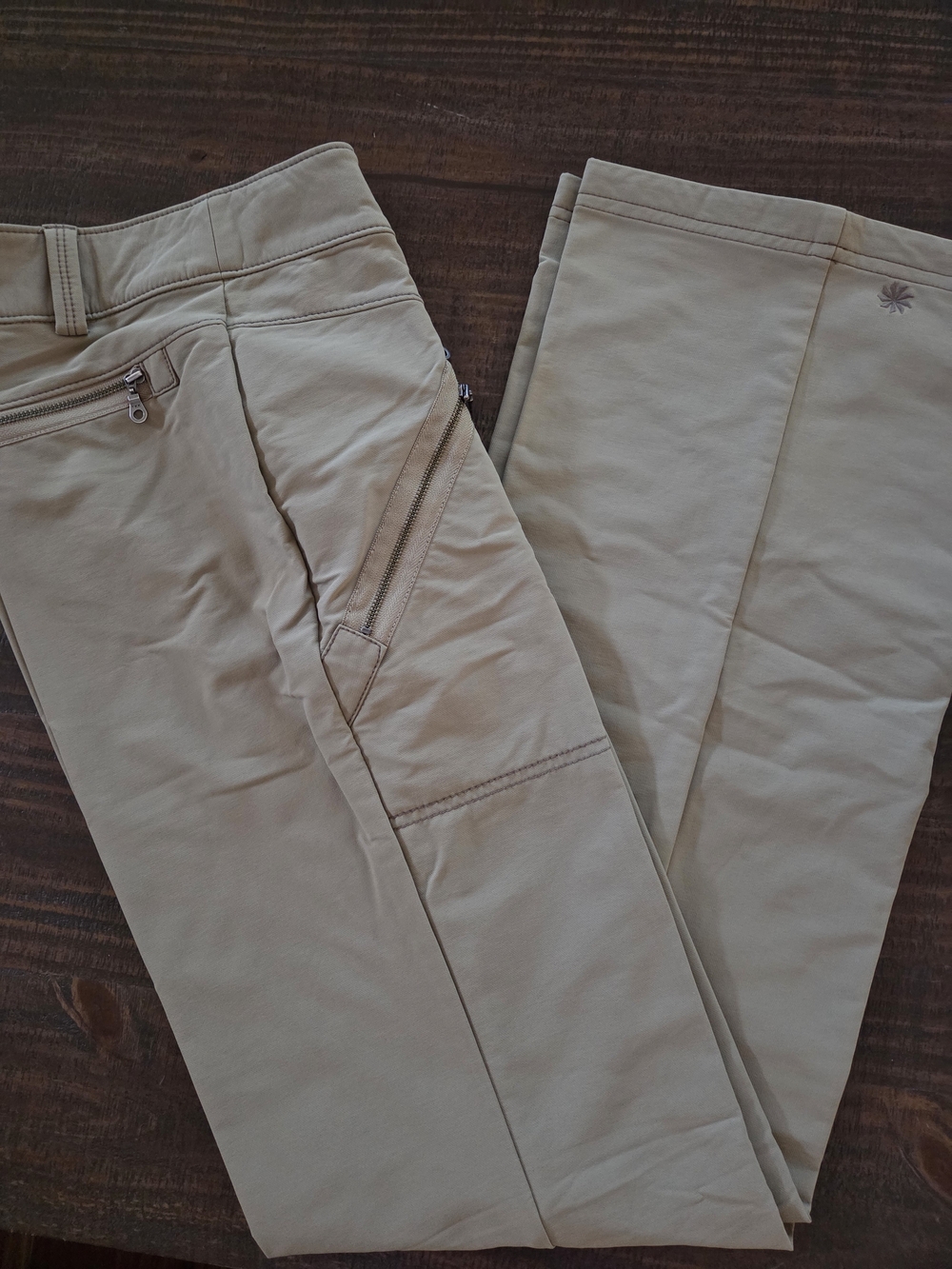 Athleta Women's Tan Cargo Pants with Zip Pockets